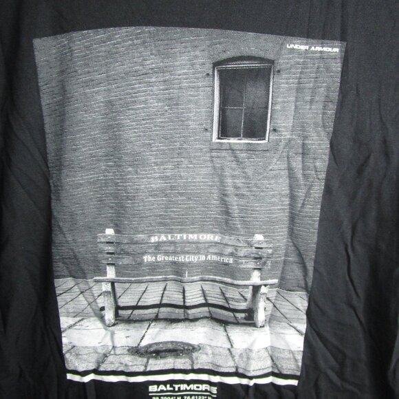 UNDER ARMOUR WOMENS' BALTIMORE SHIRT BLACK WHITE MEDIUM NEW NWT COTTON POLYESTER - Picture 3 of 4